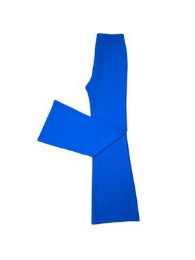 Halara Petite XS Royal Blue Flare Leg Pants Stretch Pull On Yoga Athleisure.